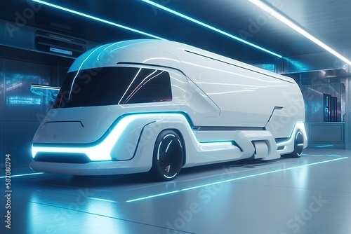 Futuristic Truck Concept Design by generative ai