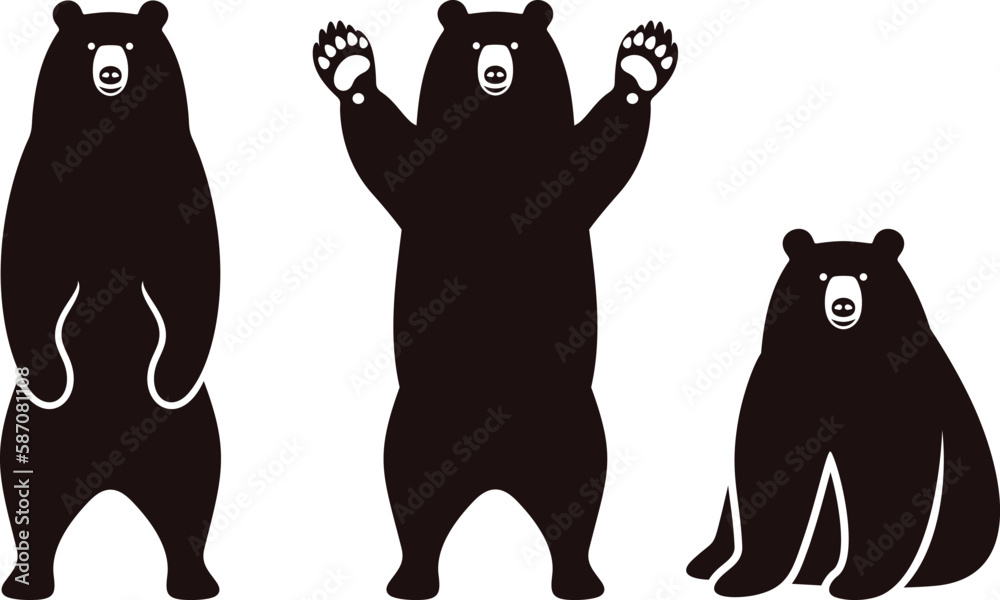 Bear logo. Isolated bear on white background