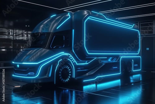 Futuristic Truck Concept Design by generative ai