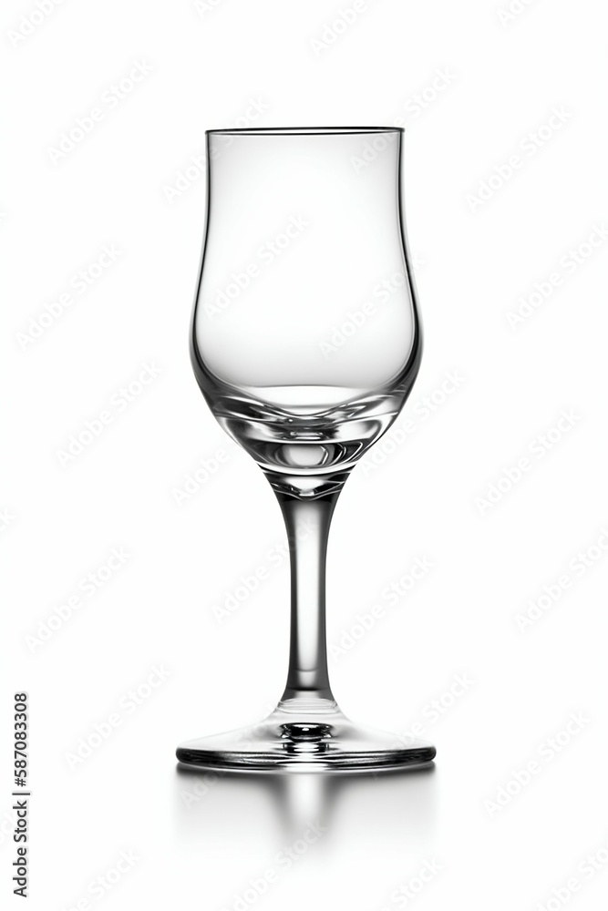 Empty wine glass. Generative AI Empty wine glass. Generative AI