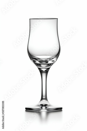 Empty wine glass. Generative AI