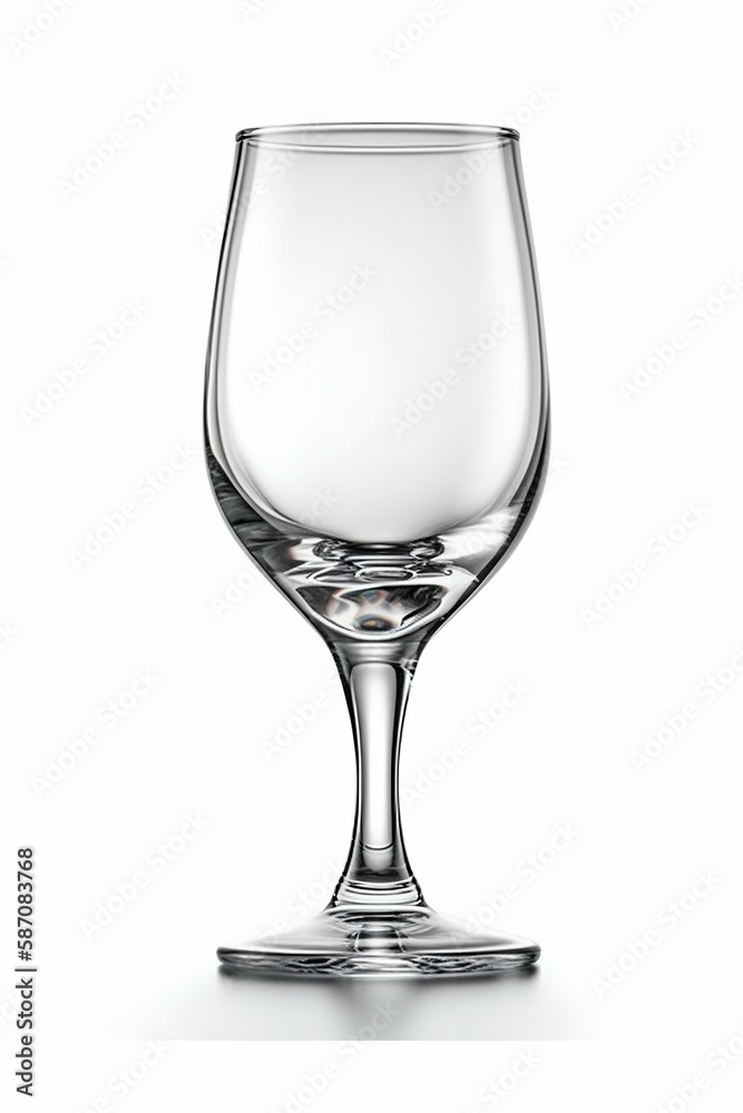 Empty wine glass. Generative AI Empty wine glass. Generative AI