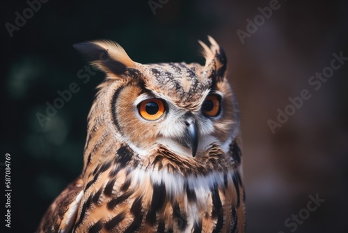 Picture of a Lovely Owl. Generative AI © AkuAku