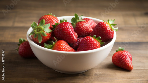 A bowl with strawberries