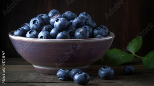 A bowl with blueberries