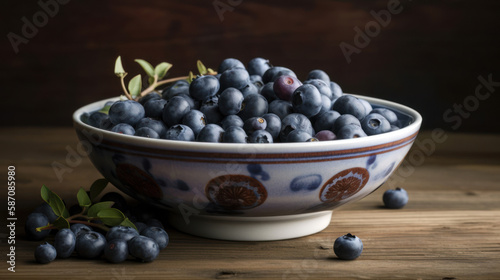Wallpaper Mural A bowl with blueberries Torontodigital.ca