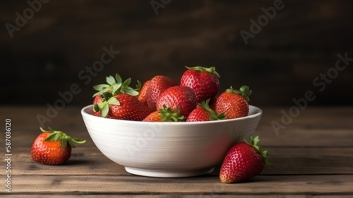 A bowl filled with strawberries