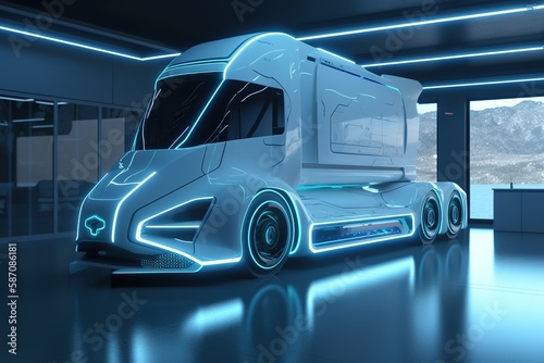 Futuristic Truck Concept Design by generative ai