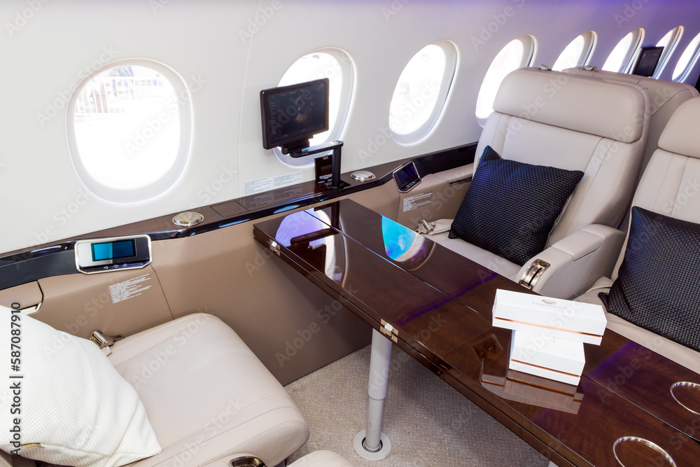 Fototapeta premium Business jet cabin interior