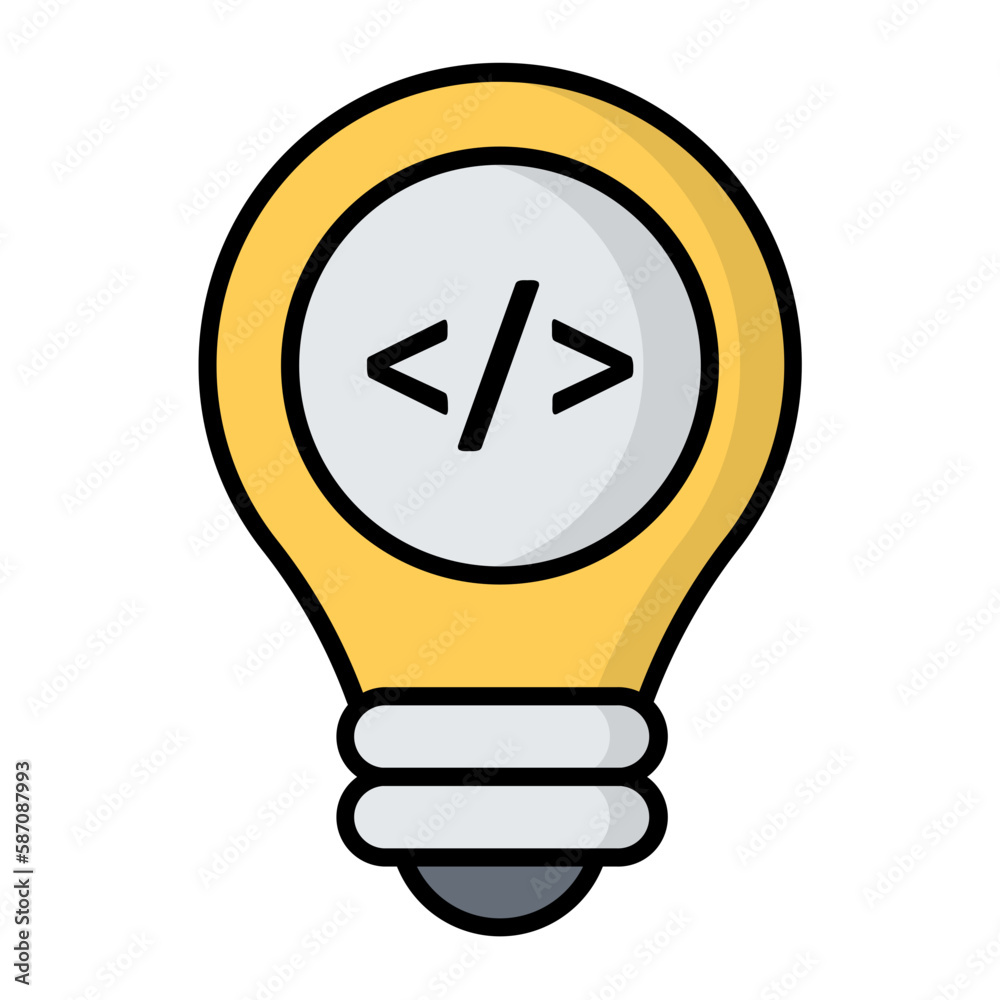 Code Idea Line Color Icon Code Idea Line Color Icon