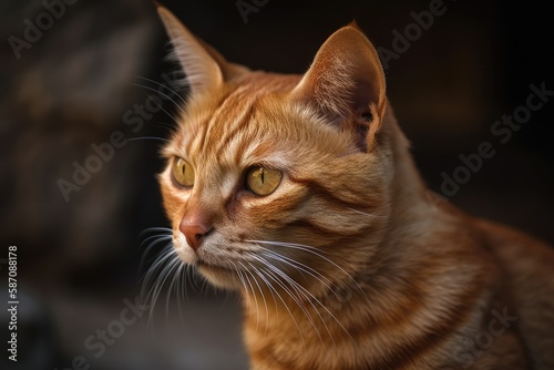 Images of a red cat. Generative AI