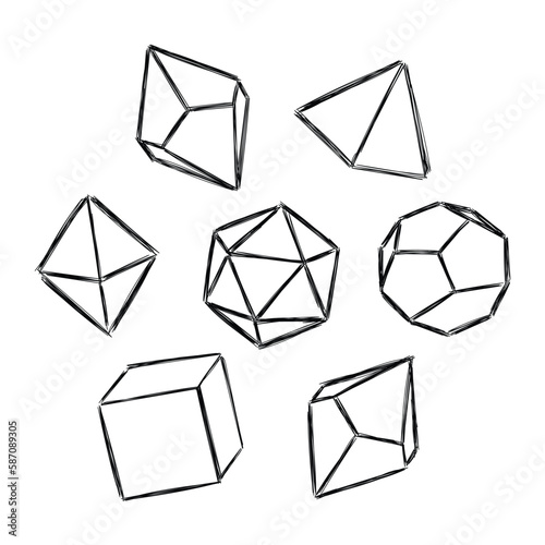 Vector illustration of black color dice for role