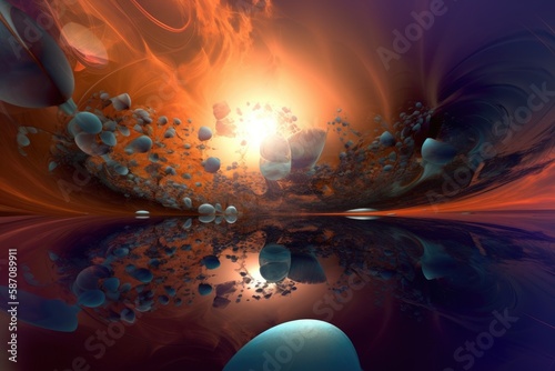 surreal abstract background image that transports the viewer to a dreamlike world Generative AI