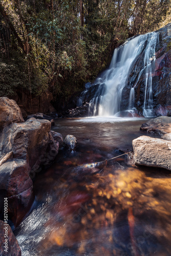 Cachoeira na região da Serra da Mantiqueira, entre São Paulo e Minas Gerais