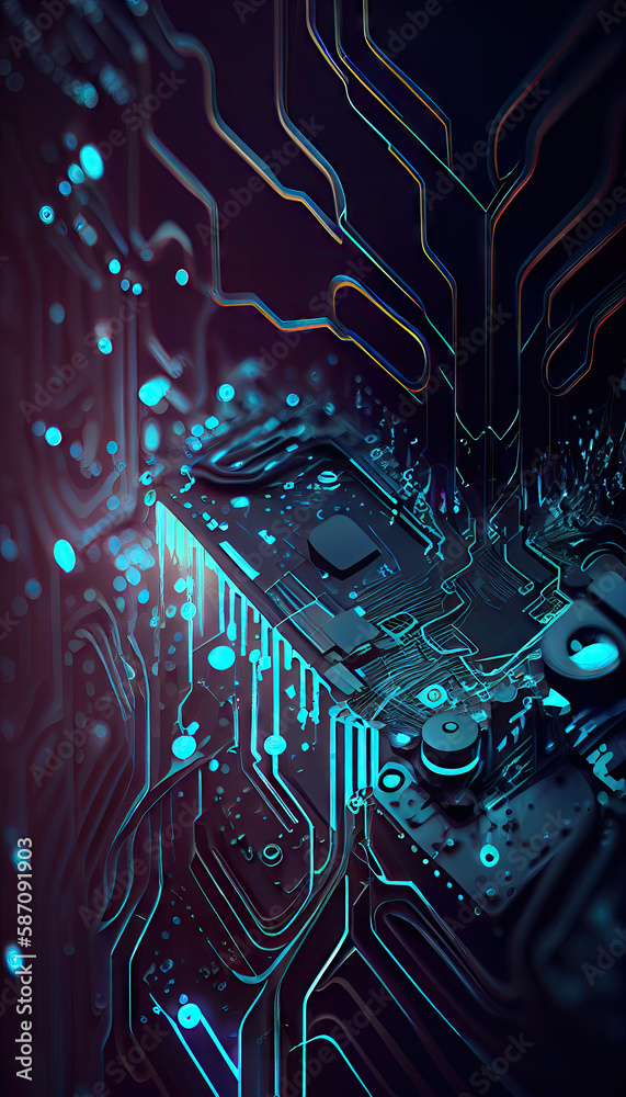 Technological Patterns in Vivid Colors Technological Patterns in Vivid Colors