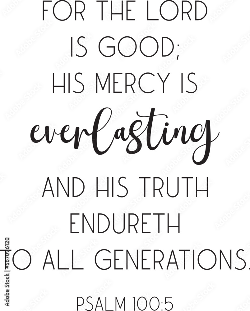 Fototapeta premium Encouraging Bible Verse, Christian saying, Scripture Quote, Christian card, religious print art, vector illustration