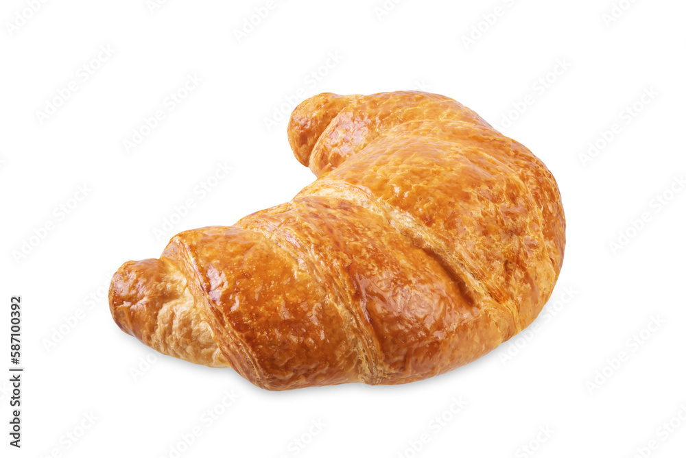 Fresh croissant on a white isolated background Fresh croissant on a white isolated background