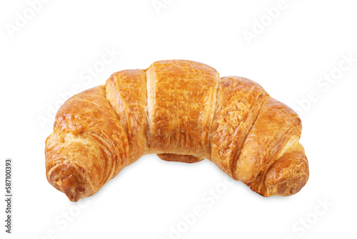 Fresh croissant on a white isolated background