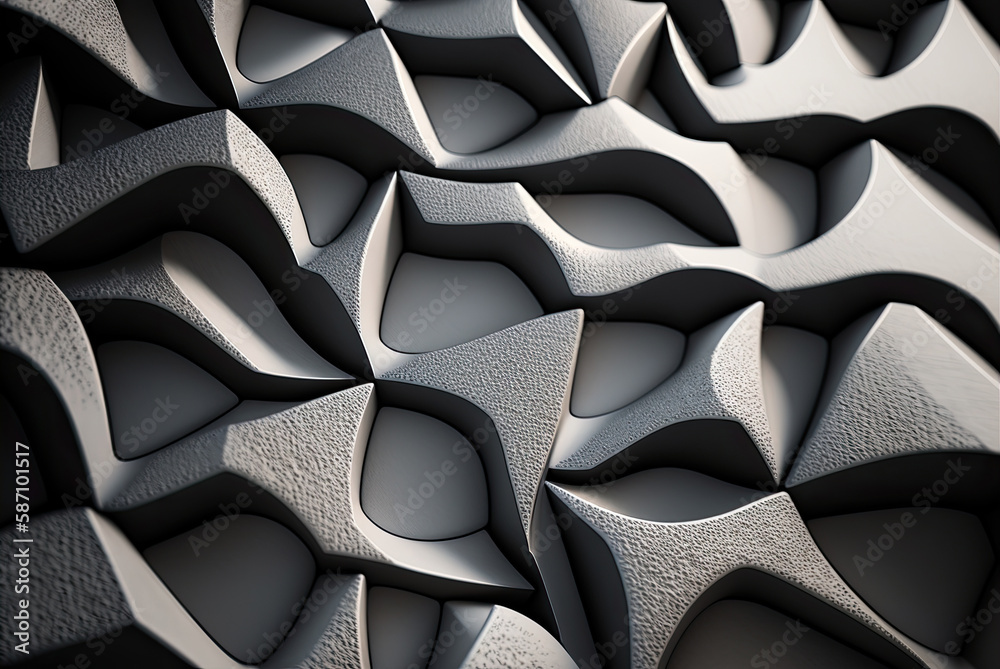 Obraz premium Abstract picture of a gray surface with a textured pattern. Generative AI illustration.