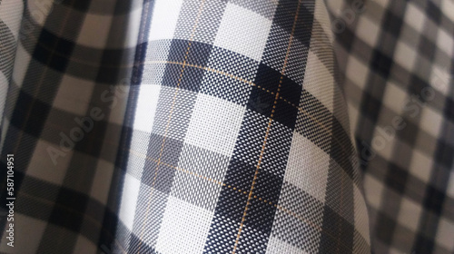 old plaid cotton fabric large scale