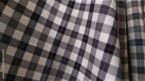 old plaid cotton fabric large scale