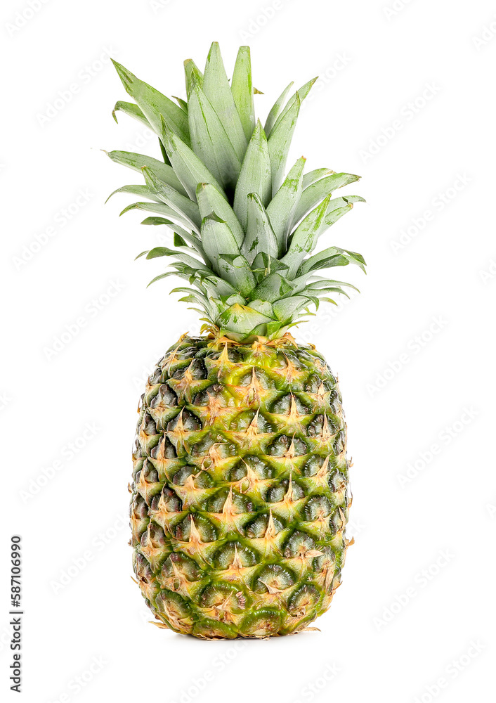Fresh ripe pineapple on white background Fresh ripe pineapple on white background
