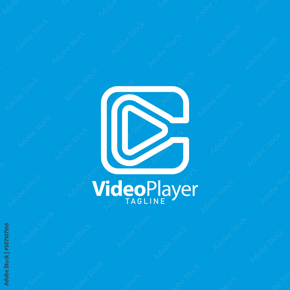 video player media identity logo video player media identity logo