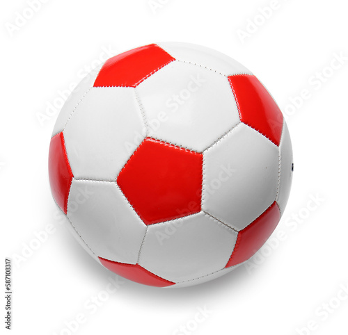 Soccer ball on white  background