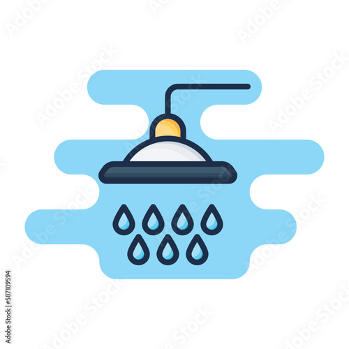 Ghusl icon. Suitable for Web Page, Mobile App, UI, UX and GUI design.