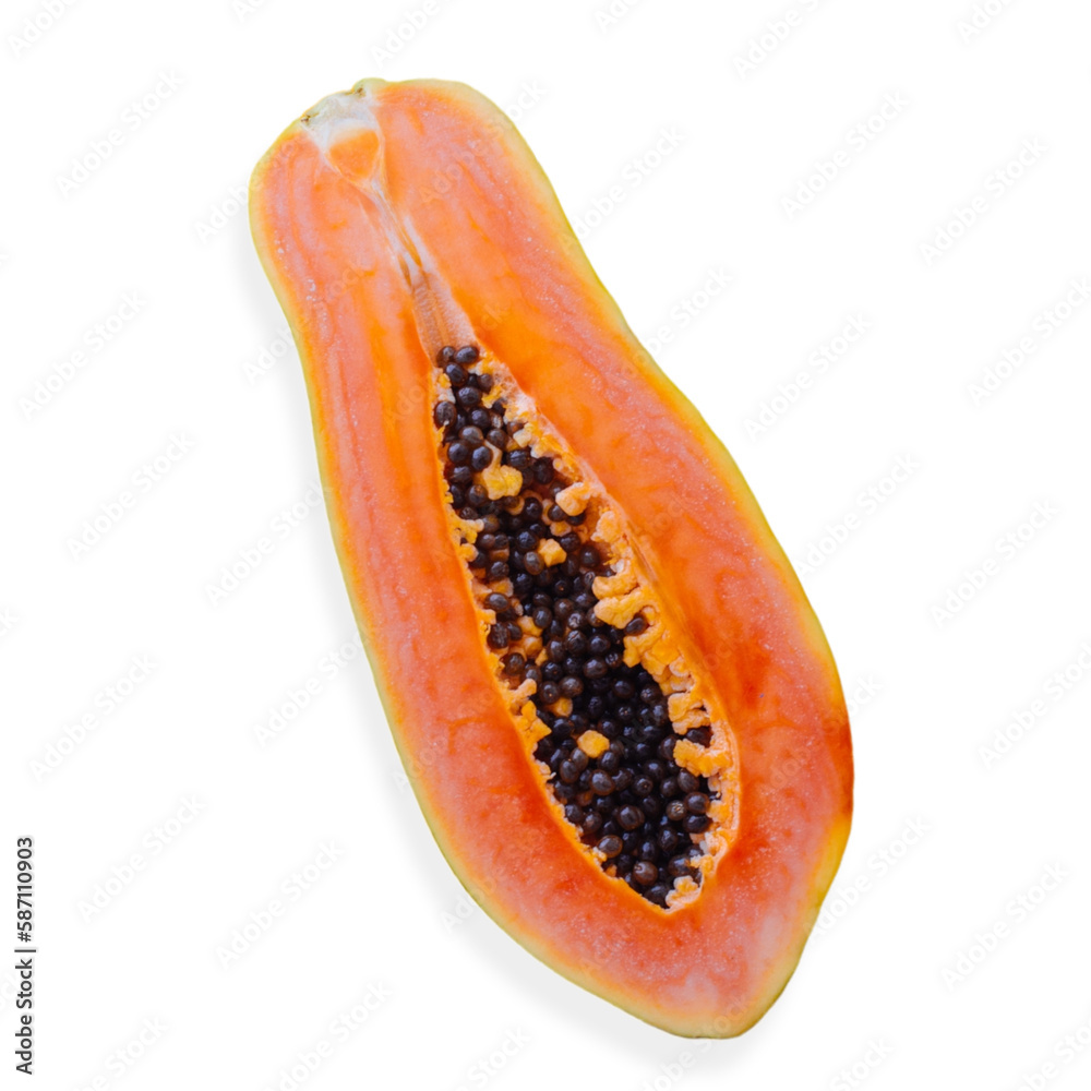 papaya isolated on white papaya isolated on white
