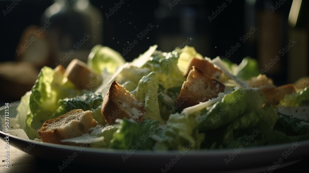 Taste of Nature as a Colorful and Nutritious Green Salad Generated by AI Taste of Nature as a Colorful and Nutritious Green Salad Generated by AI