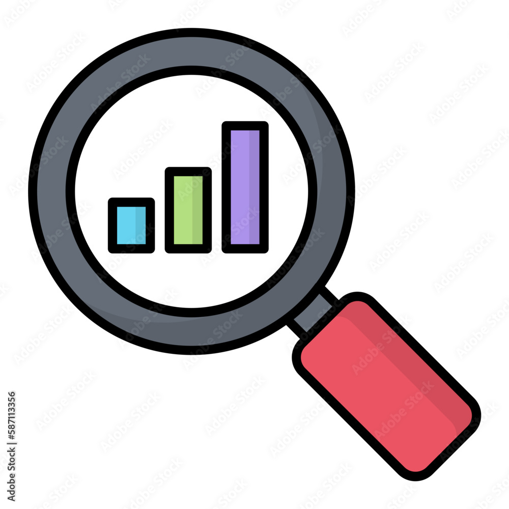 Analytics Line Color Icon Analytics Line Color Icon