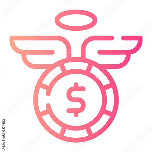 economic crisis gradient icon