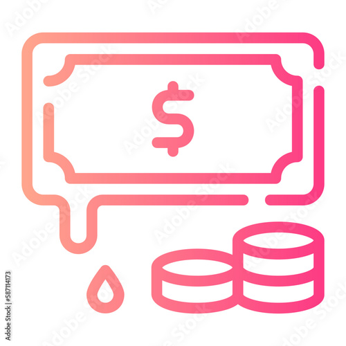 depreciation gradient icon