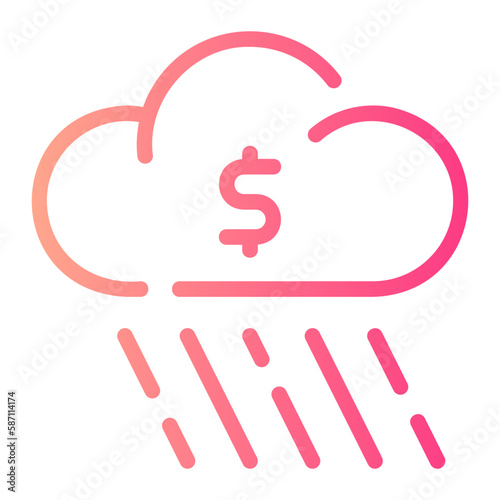 economic crisis gradient icon