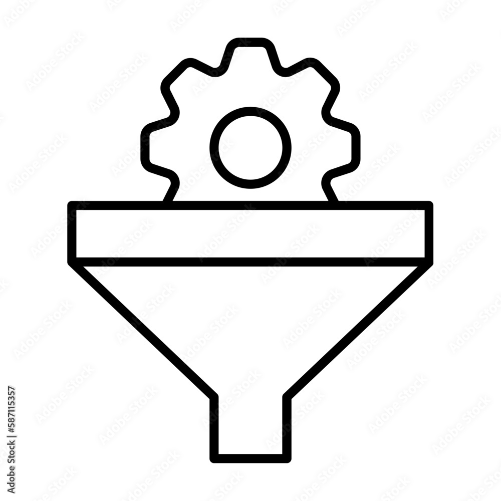 Funnel Setting Outline Icon