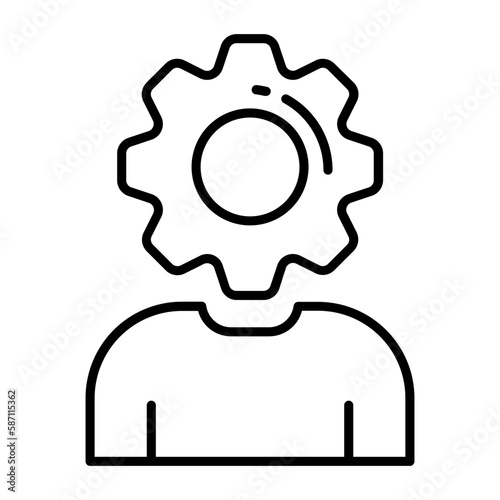 Employee Management Outline Icon