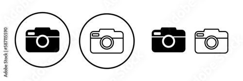 Camera Icon in trendy flat style isolated. Camera symbol web site design