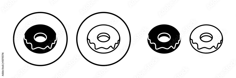 Donut icon vector. doughnut icon. donut logo Donut icon vector. doughnut icon. donut logo
