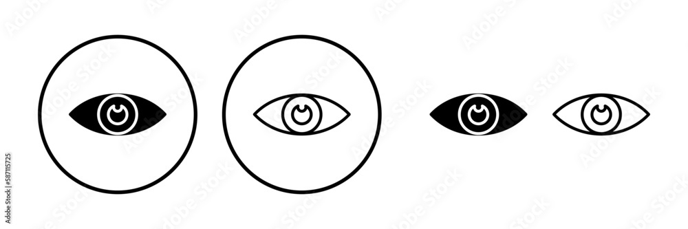 Eye icon. Look and Vision icon. Eye vector icon Eye icon. Look and Vision icon. Eye vector icon