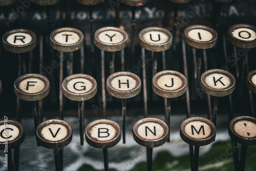 antique typewriter keys