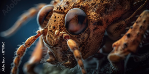 amazing macro photography of a scorpion, close up