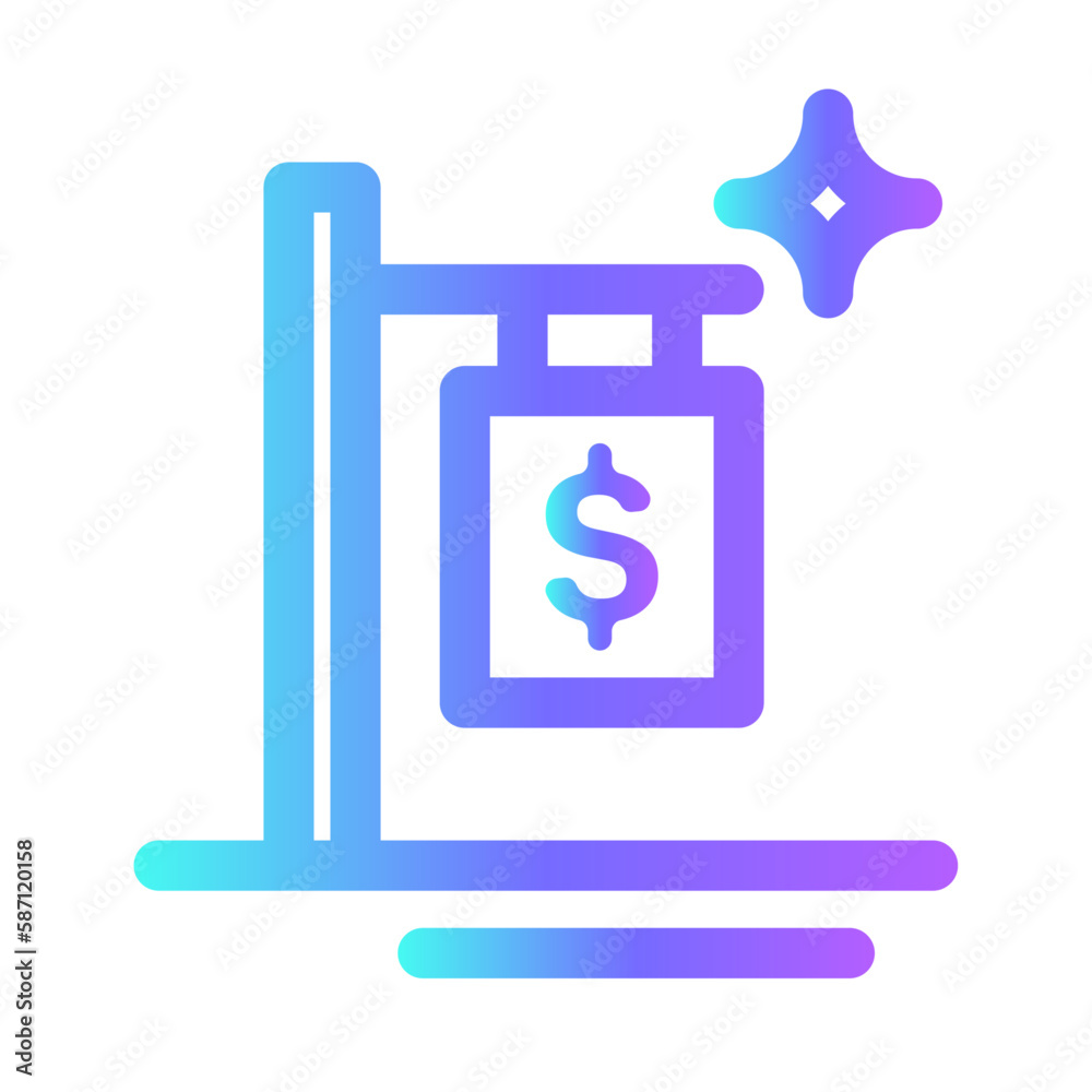 money finance icon with purple blue outline style. finance, world, business, icon, money, symbol, global. Vector illustration money finance icon with purple blue outline style. finance, world, business, icon, money, symbol, global. Vector illustration
