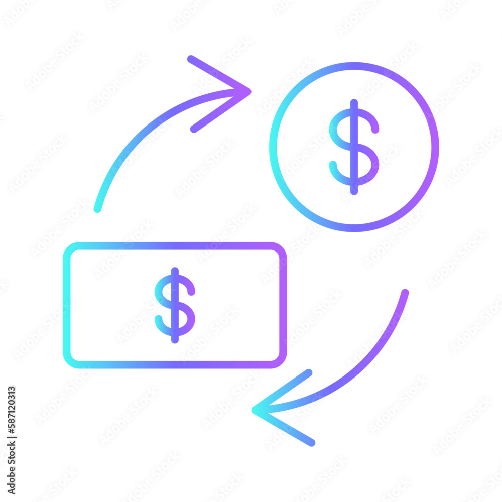 money finance icon with purple blue outline style. money, atm, icon, finance, vector, business, card. Vector illustration money finance icon with purple blue outline style. money, atm, icon, finance, vector, business, card. Vector illustration