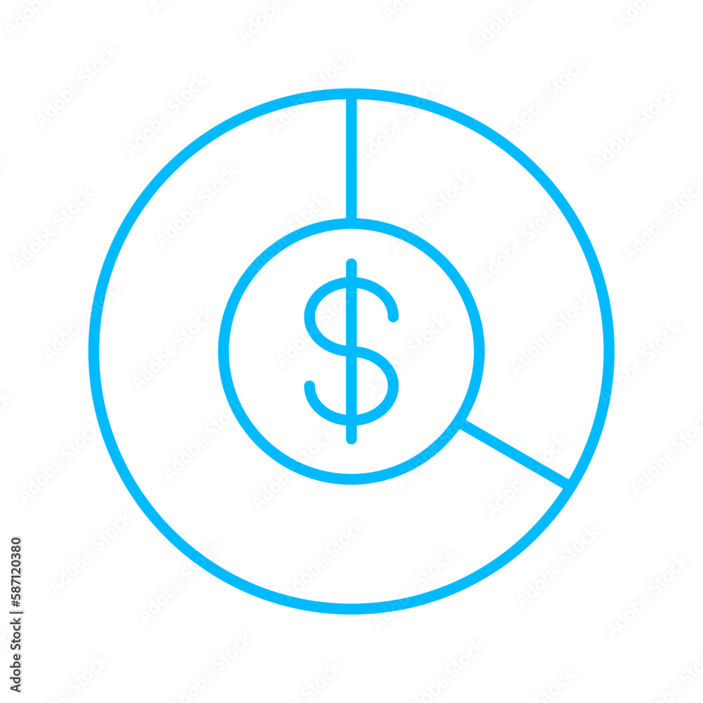 diagram finance icon with blue outline style. icon, business, finance, sign, symbol, vector, line. Vector illustration diagram finance icon with blue outline style. icon, business, finance, sign, symbol, vector, line. Vector illustration