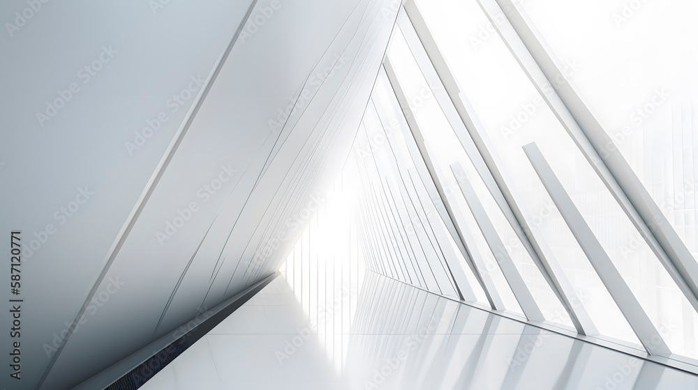 Obraz premium Abstarct architecture concept background. Minimalistic wallpaper. Generative AI