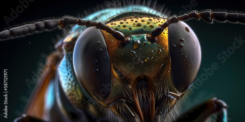 amazing macro photography of a insect, close up