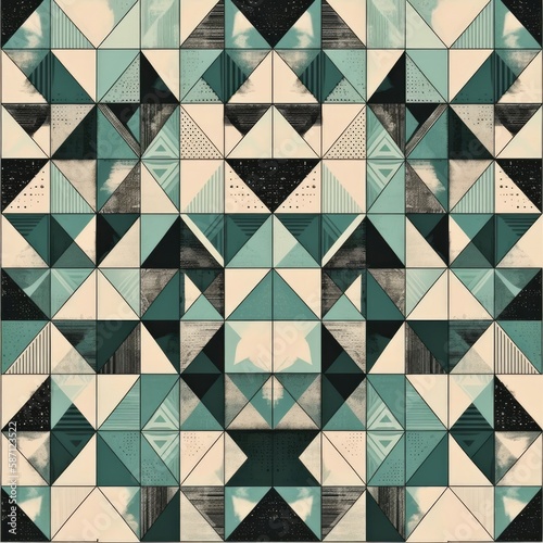 Vintage Geometric Pattern Generative Ai