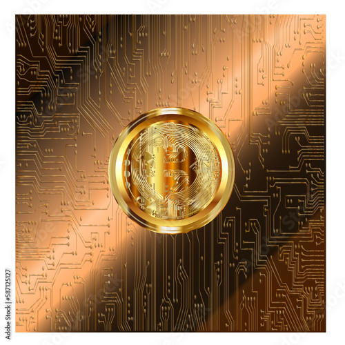 Cryptocurrencies. Digital finance. Paradigm of decentralized finance. Vector illustration.