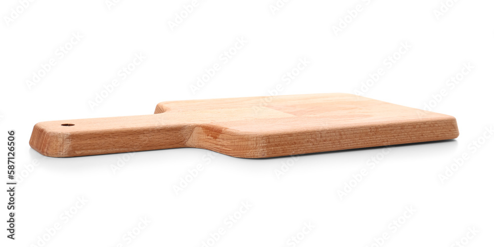 Clean wooden cutting board isolated on white background Clean wooden cutting board isolated on white background